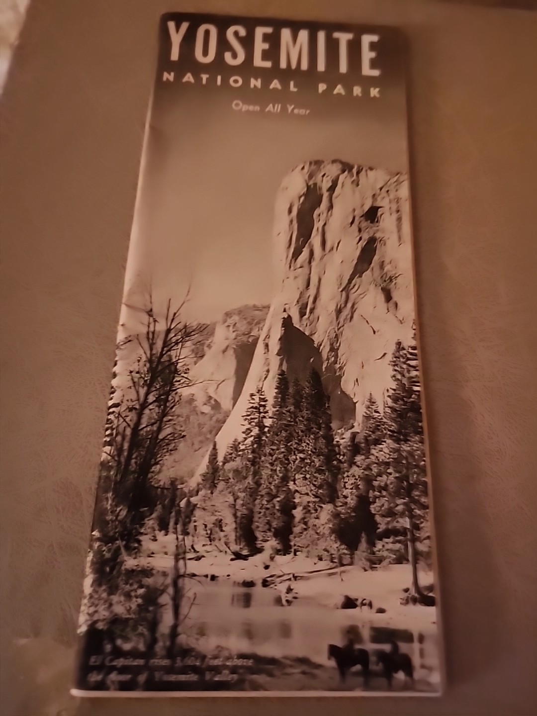Yosemite National Park Map (1949) & Guide (1950) National Park Service