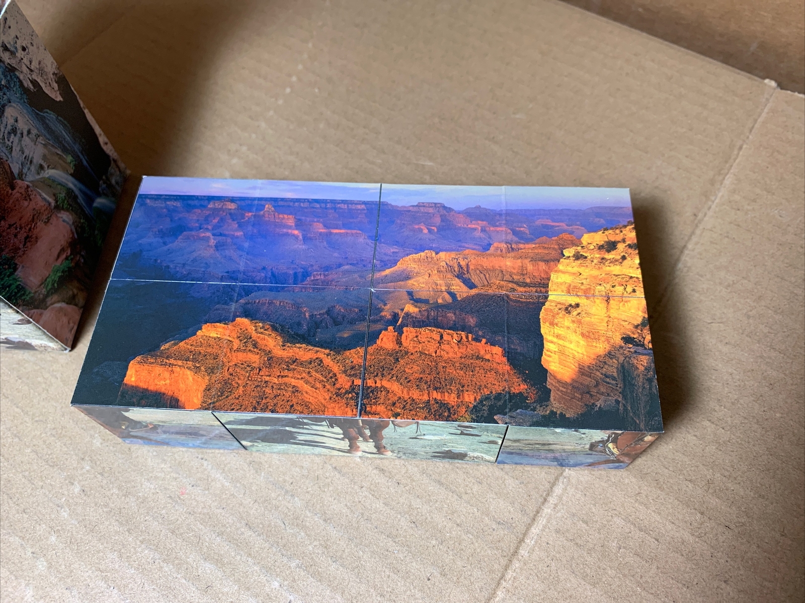 Vtg Grand Canyon National Park NPS AZ Souvenir Puzzle CUBE (9 pictures) in BOX