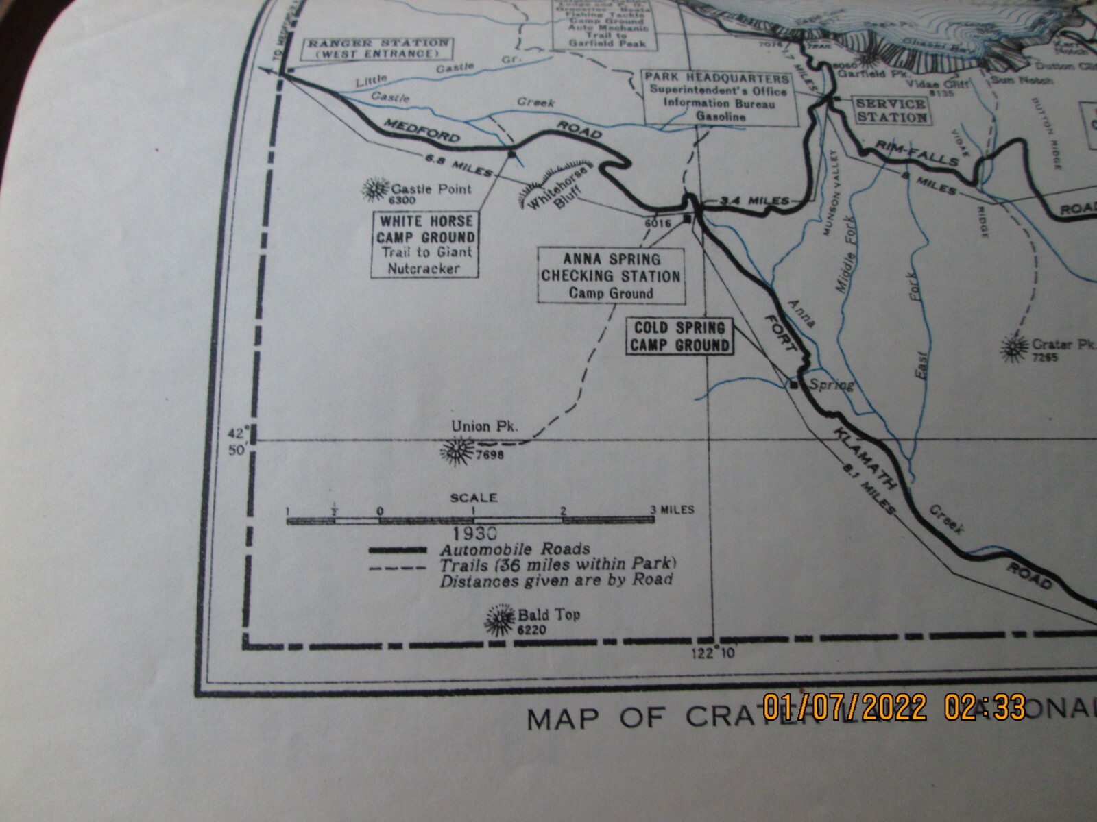 crater lake national park oregon travel guide maps 1930s booklet