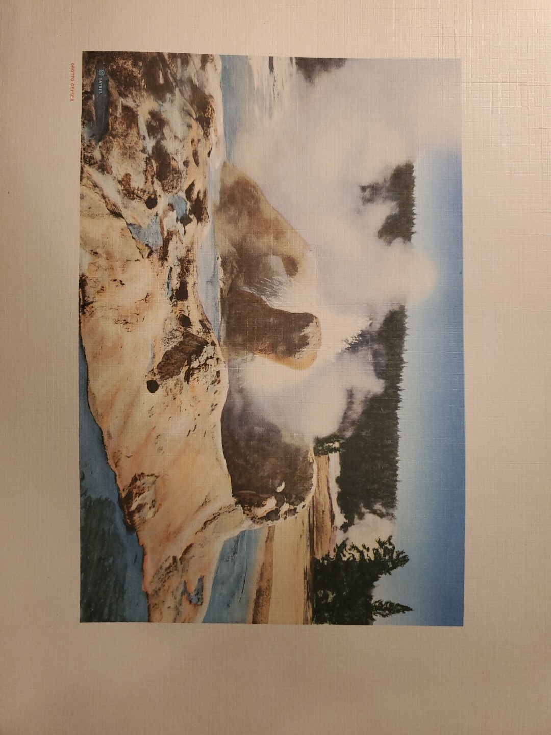 Vintage 1920s Haynes Souvenir Yellowstone National Park Colored Linen Prints