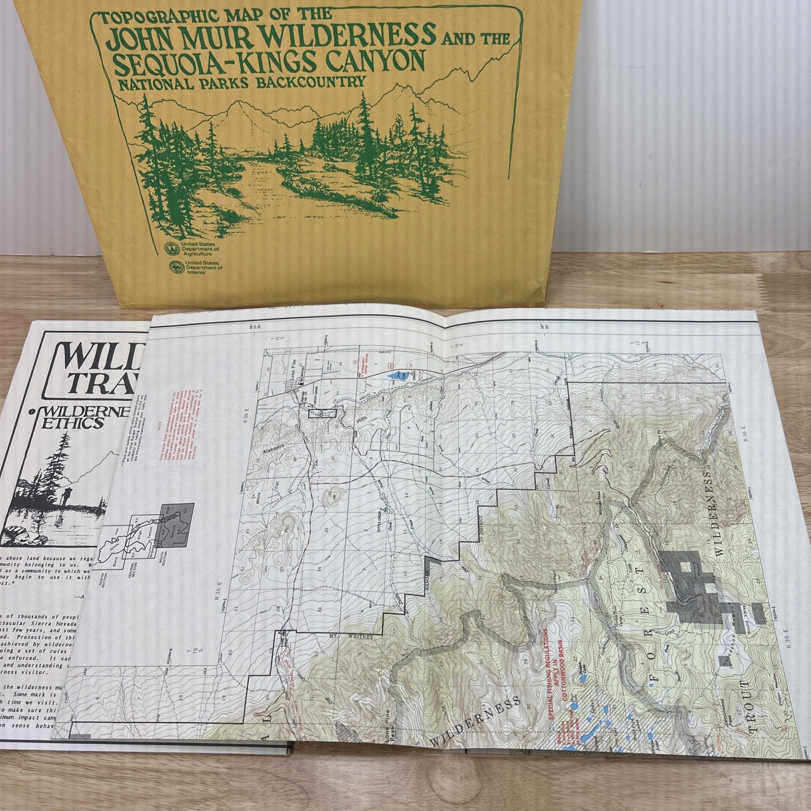 USDA John Muir Wilderness & Sequoia-Kings Canyon Wilderness Guides and Topo Maps