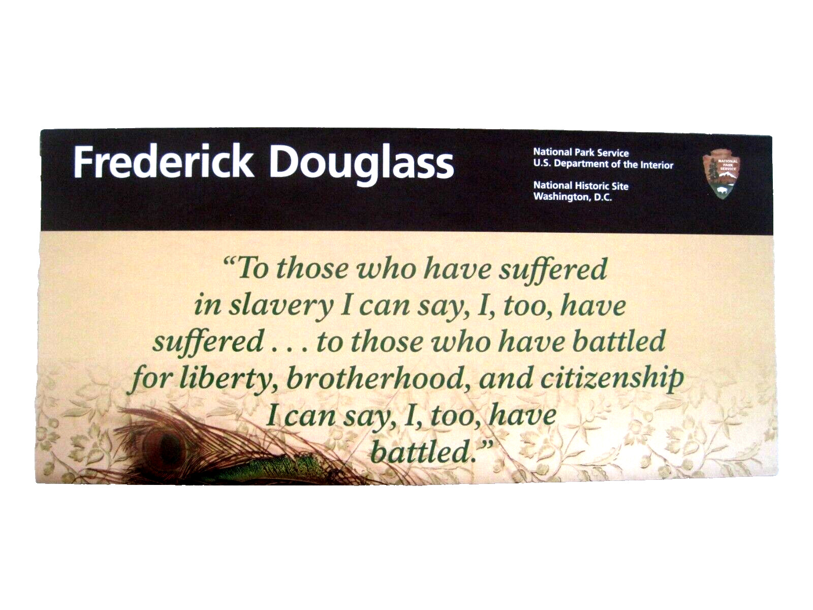 Frederick Douglass Historic Site National Park Service Unigrid Brochure Map