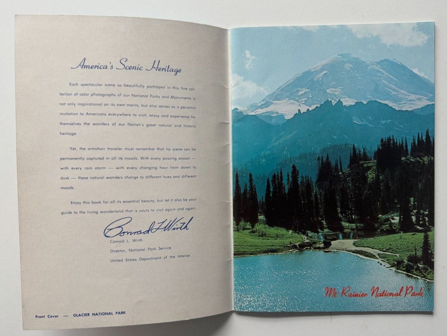 Vintage ca 1950s National Parks & Monuments Color Souvenir Travel Illust Booklet