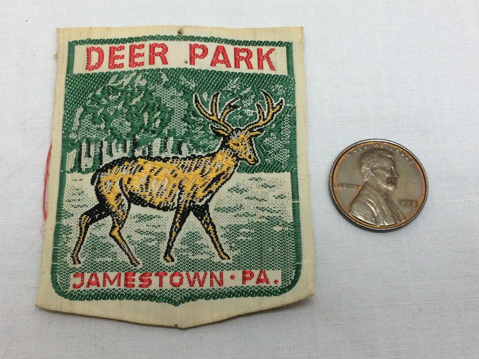 Vintage Deer Park Patch Jamestown PA 2″ X 2 1/2″