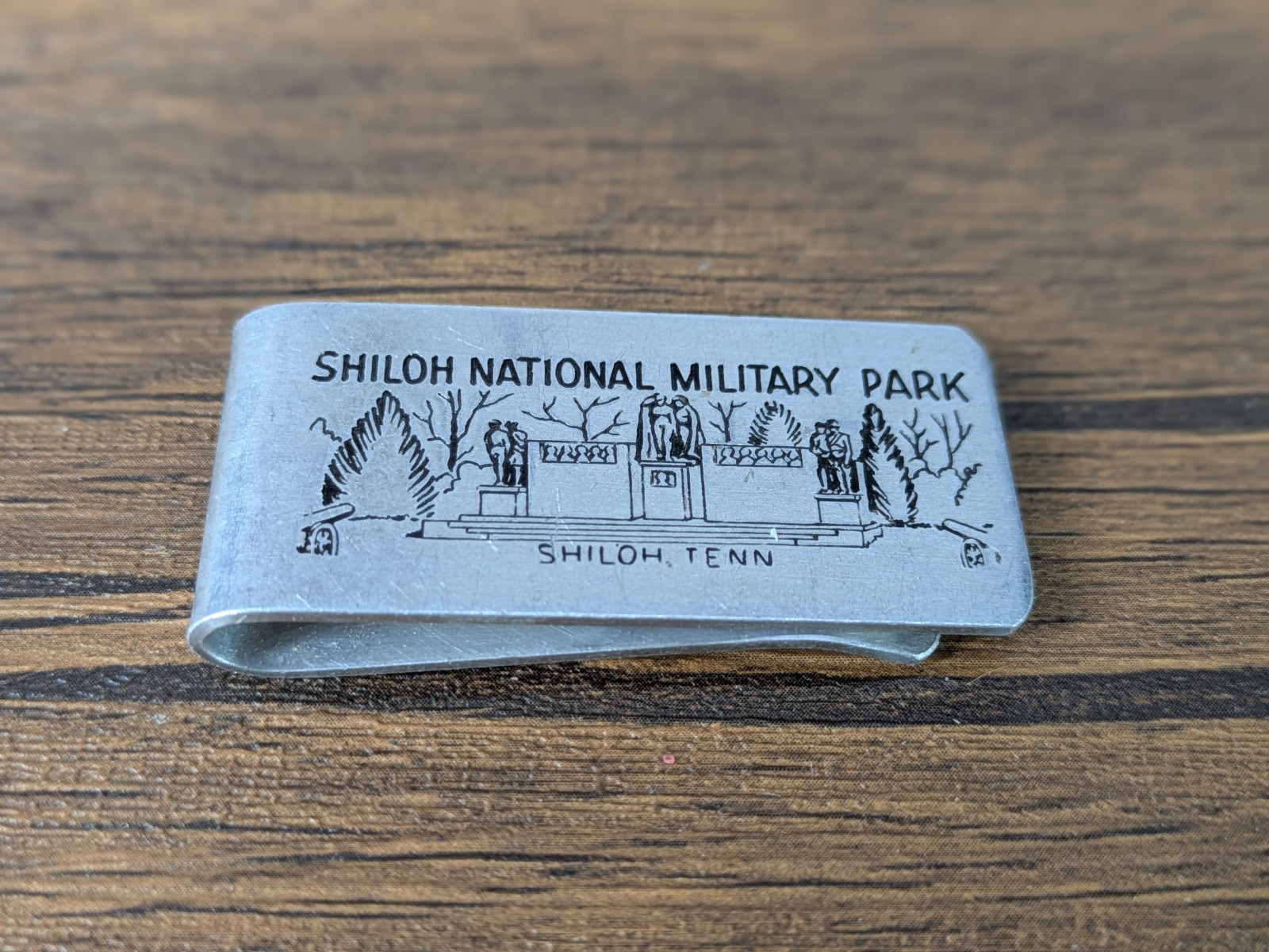Vintage – 2⅛” Aluminum Money Clip, Shiloh Tennessee National Military Park