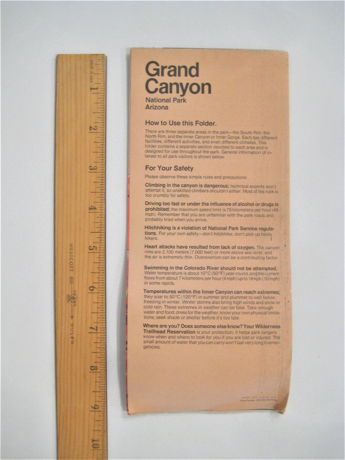 Vintage Grand Canyon National Park Brochure Pamphlet & Flyers, FREE SHIPPING