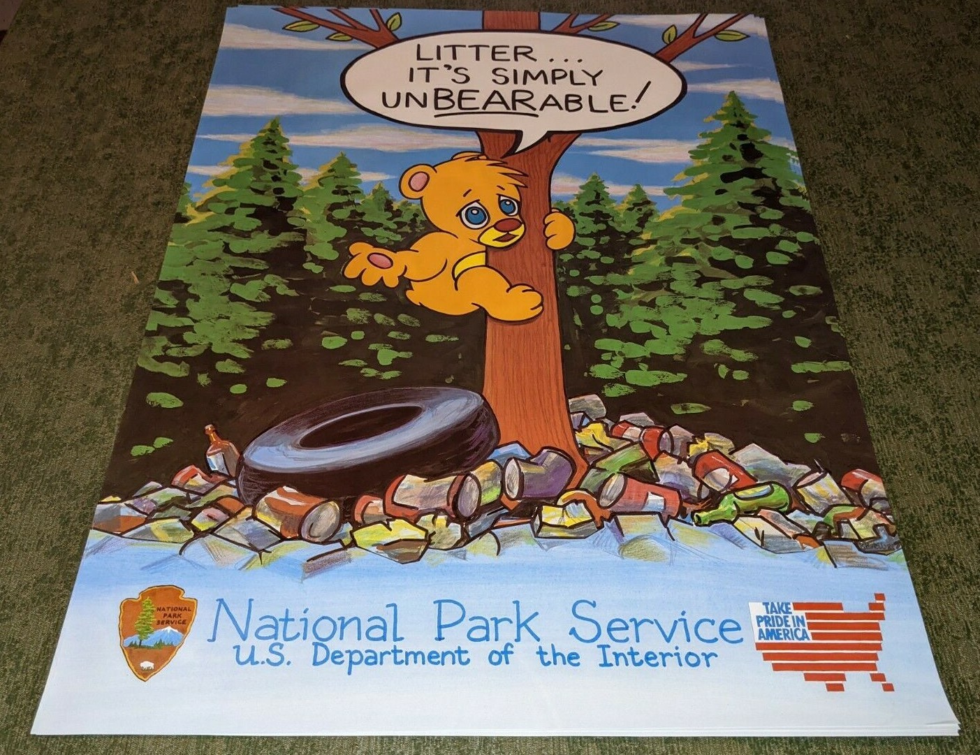 National Park Service – Litter US Department of the Interior Poster 90s
