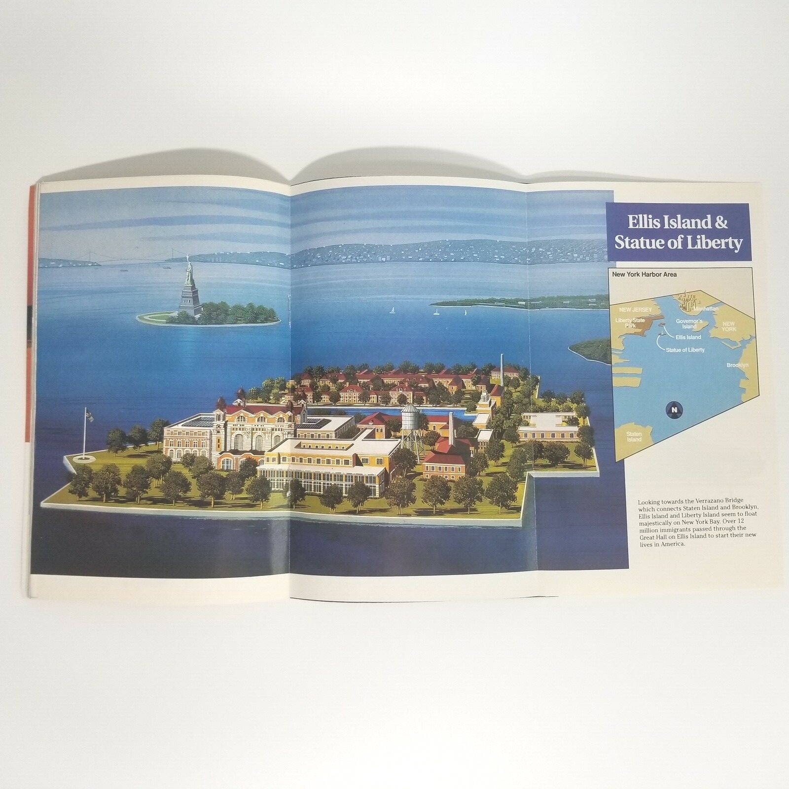 Ellis Island Statue of Liberty Official Brochure Book1993 Immigration History