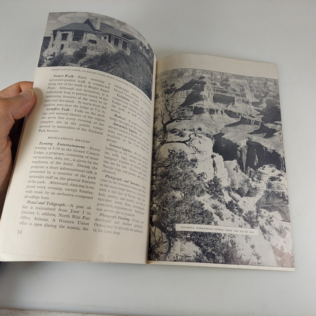 Grand Canyon National Park Arizona Visitors Guide Brochure Revised 1951