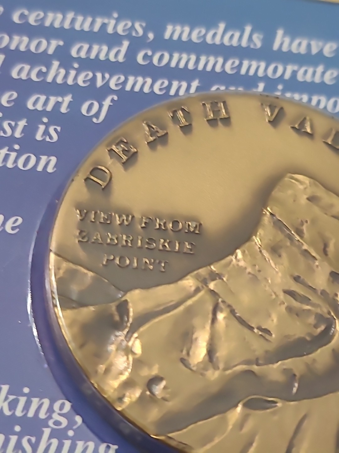 Death Valley National Park And Monument Medals Solid Bronze Coin Token Vtg. 2004