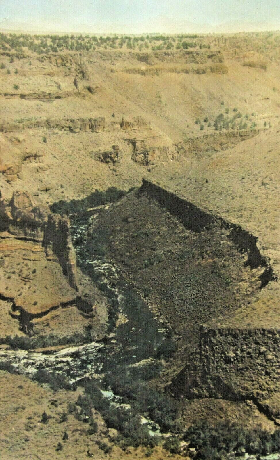 Vintage Grand Canyon AZ Photo Hand Colored National Park 8″ X 13″ Original 1930s