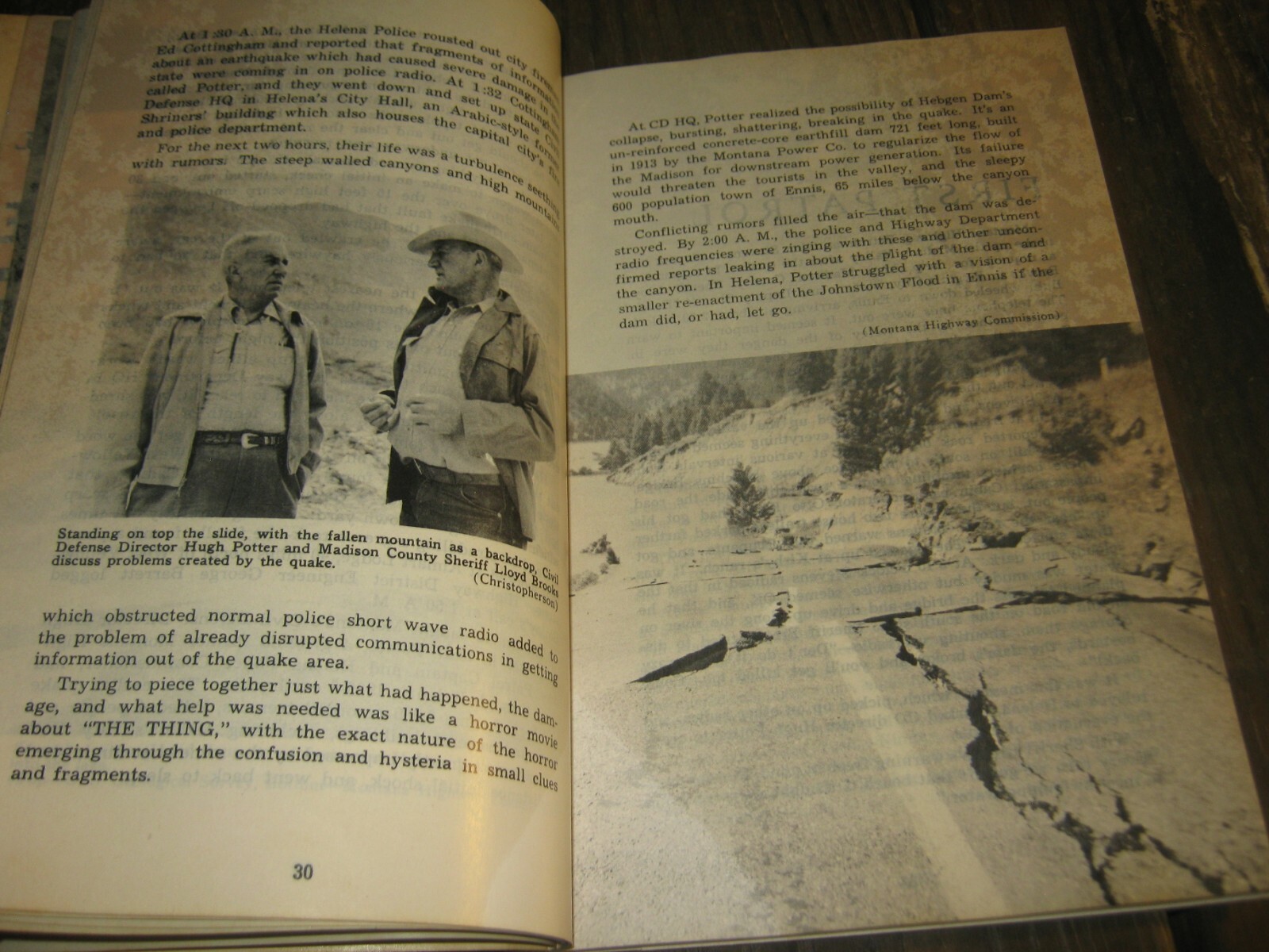 1962 Montana Yellowstone Earthquake book Night The Mountain Fell Christopherson