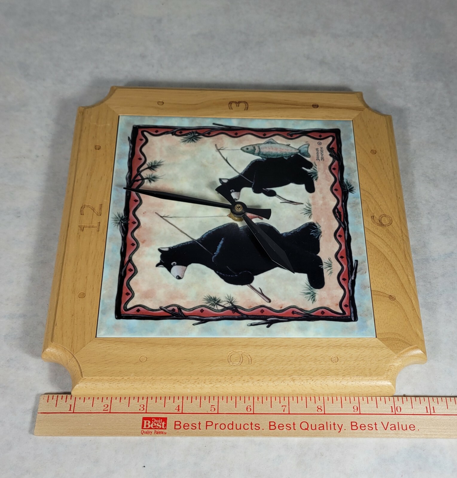 US Forest Service Nature Watch Award – Tile Clock – Donna Jenson – Bear Works