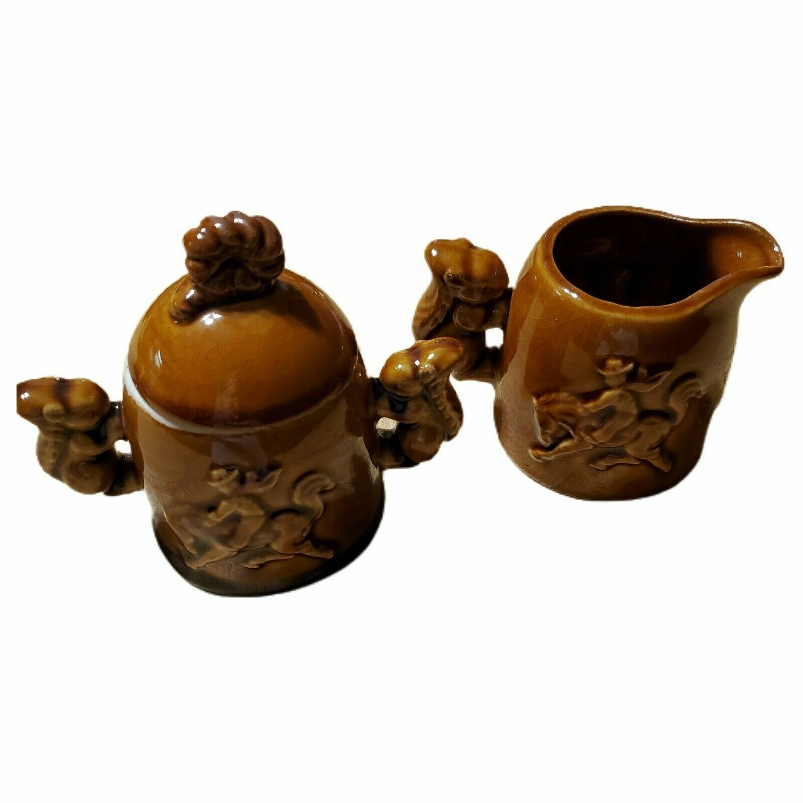 MT RUSHMORE South Dakota Ceramic NATIONAL Park Creamer Sugar Tourism Vintage