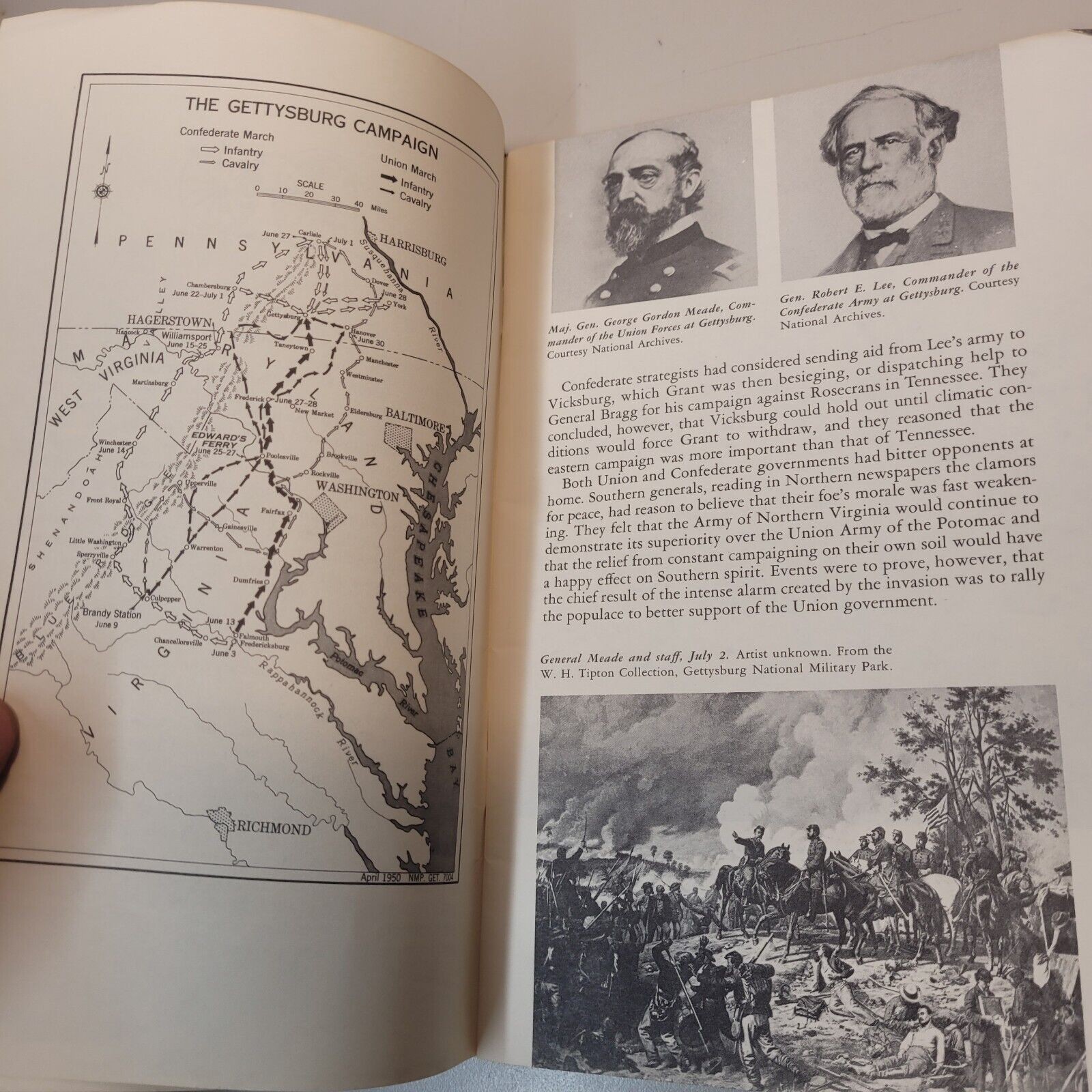 Gettysburg Civil War Battlefield Historical Booklet 1962 F.D. Briscoe Paintings