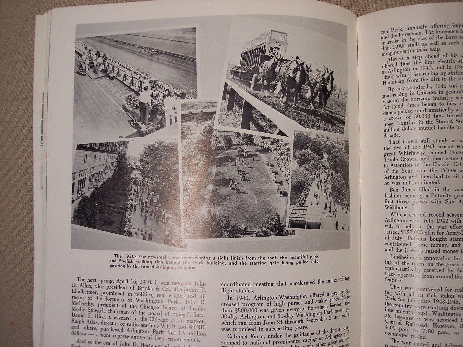 ARLINGTON PARK 50th ANNIVERSARY BOOKLET 1977
