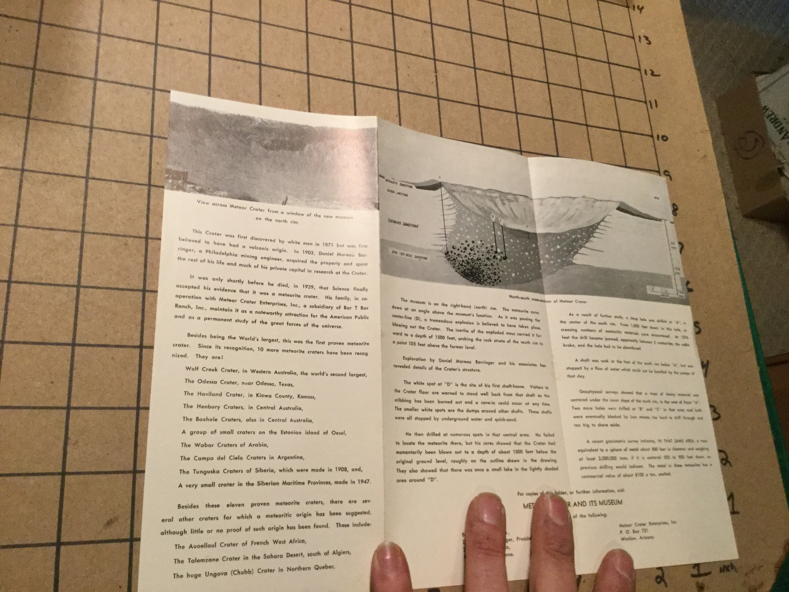 original HIGH GRADE booklet: 1953 The Great METEOR CRATER of Arizona off Rt. 66