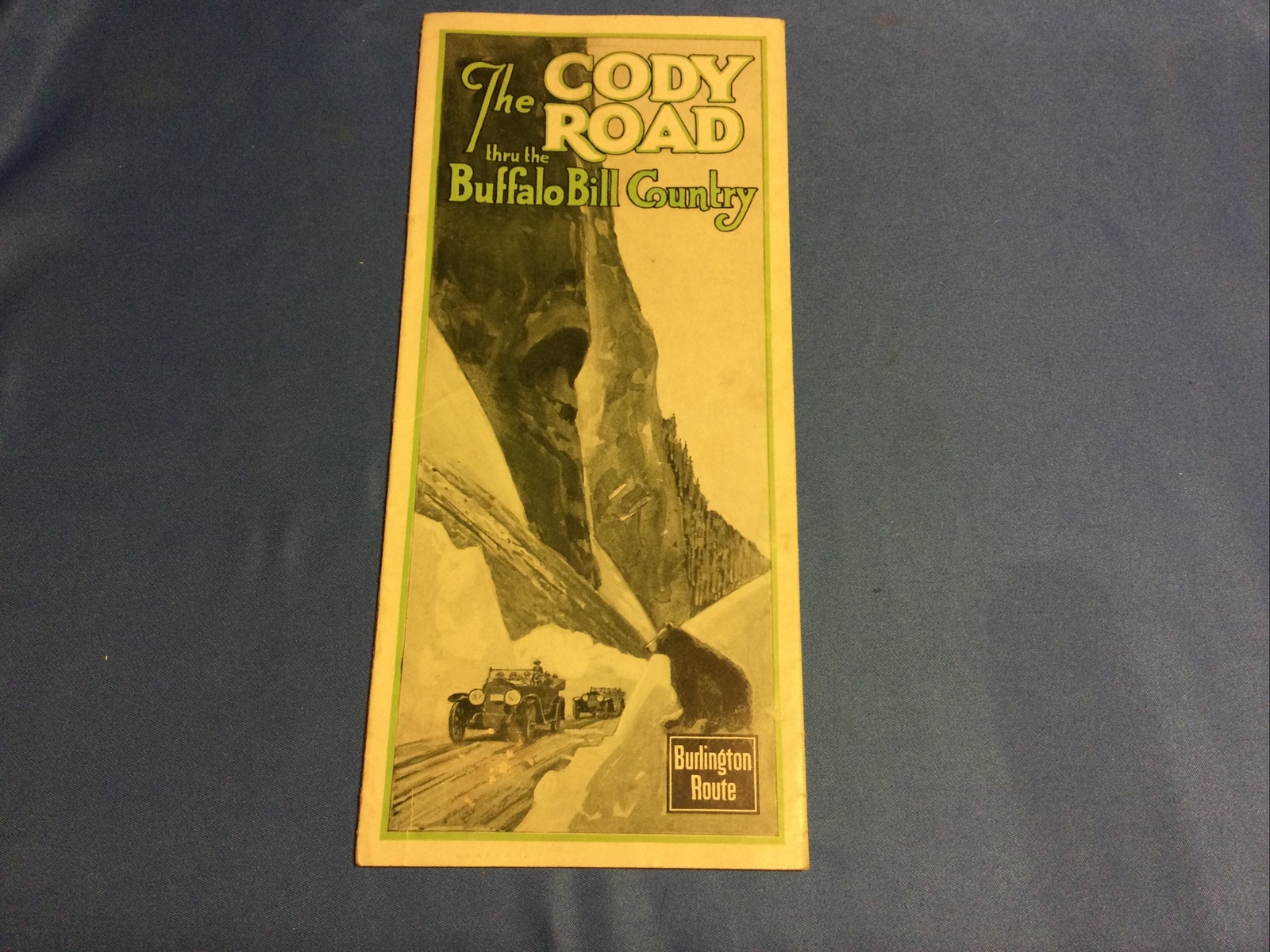 1927 BURLINGTON ROUTE RAILROAD TRAVEL TOUR BROCHURE THE CODY ROAD TO YELLOWSTONE