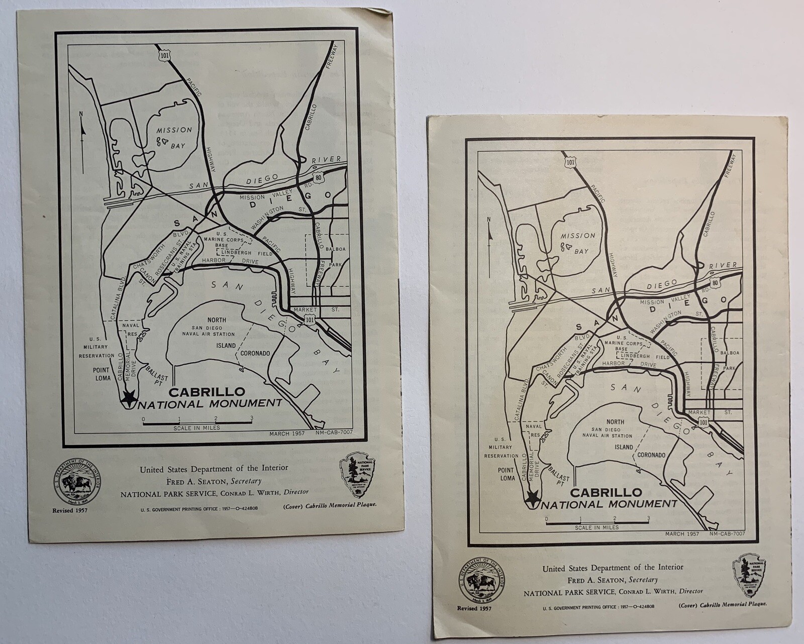 Vintage TOURIST GUIDES: 1957 Cabrillo National Monument – San Diego, California