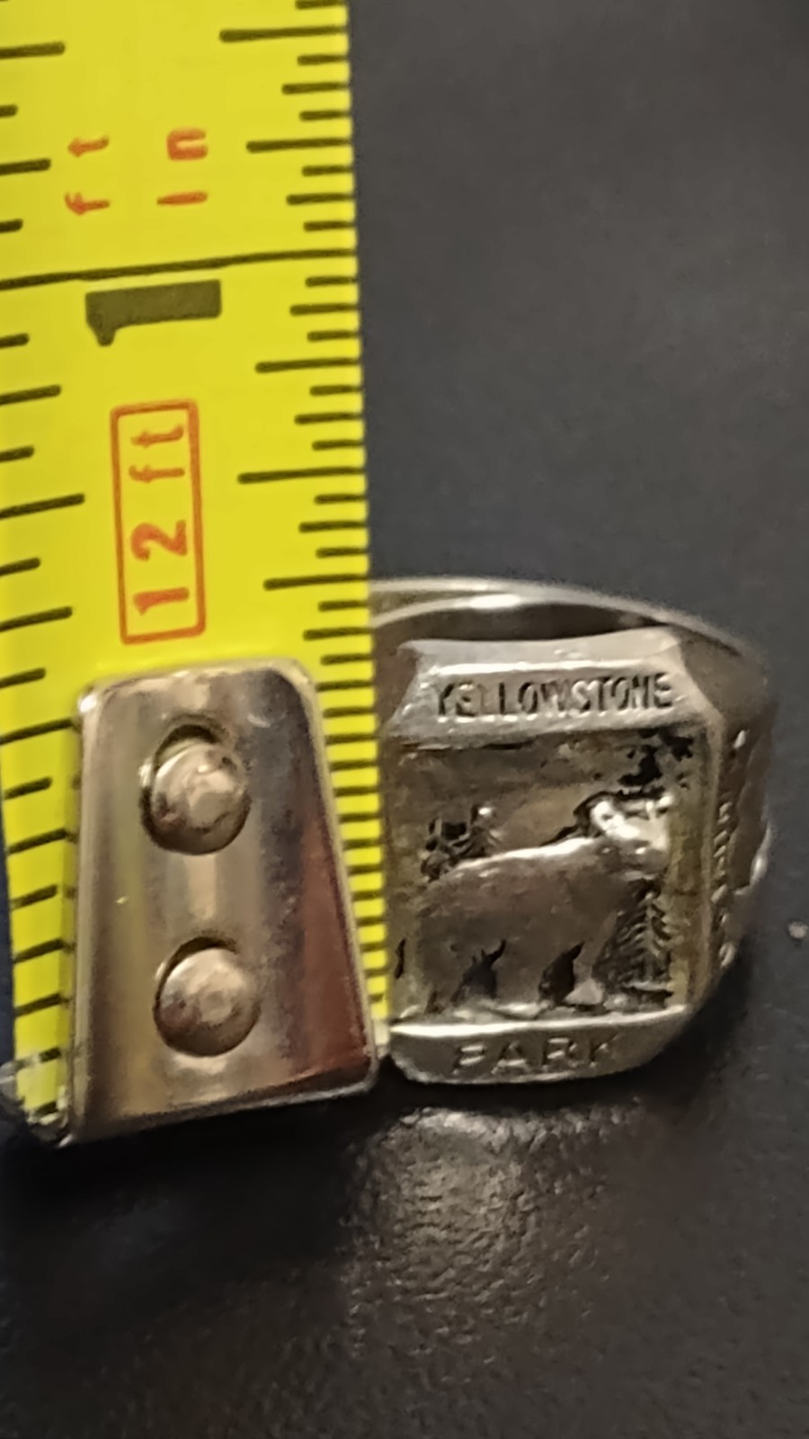Vintage Antique Yellowstone National Park Souvenir Ring Old Faithful Jewlery