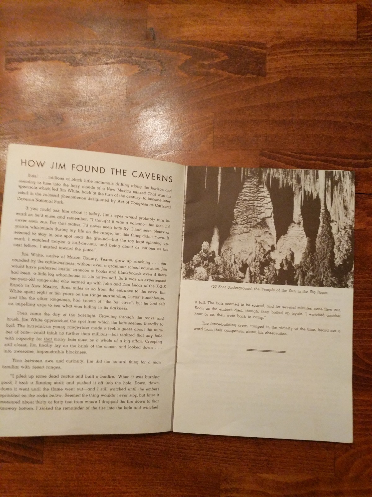 Jim White’s STORY OF CARLSBAD CAVERNS National Park New Mexico 1951