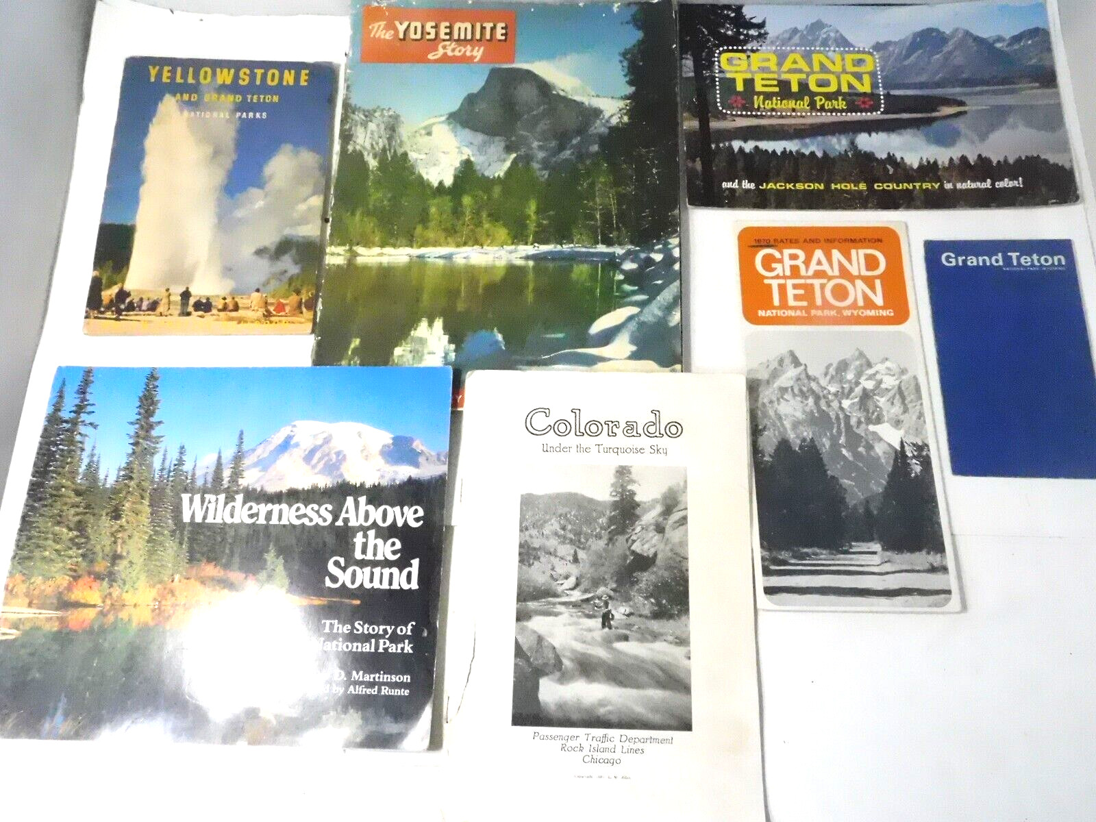 National Park Booklets Yellowstone, Yosemite, Mt Ranier, Grand Teton, Colorado