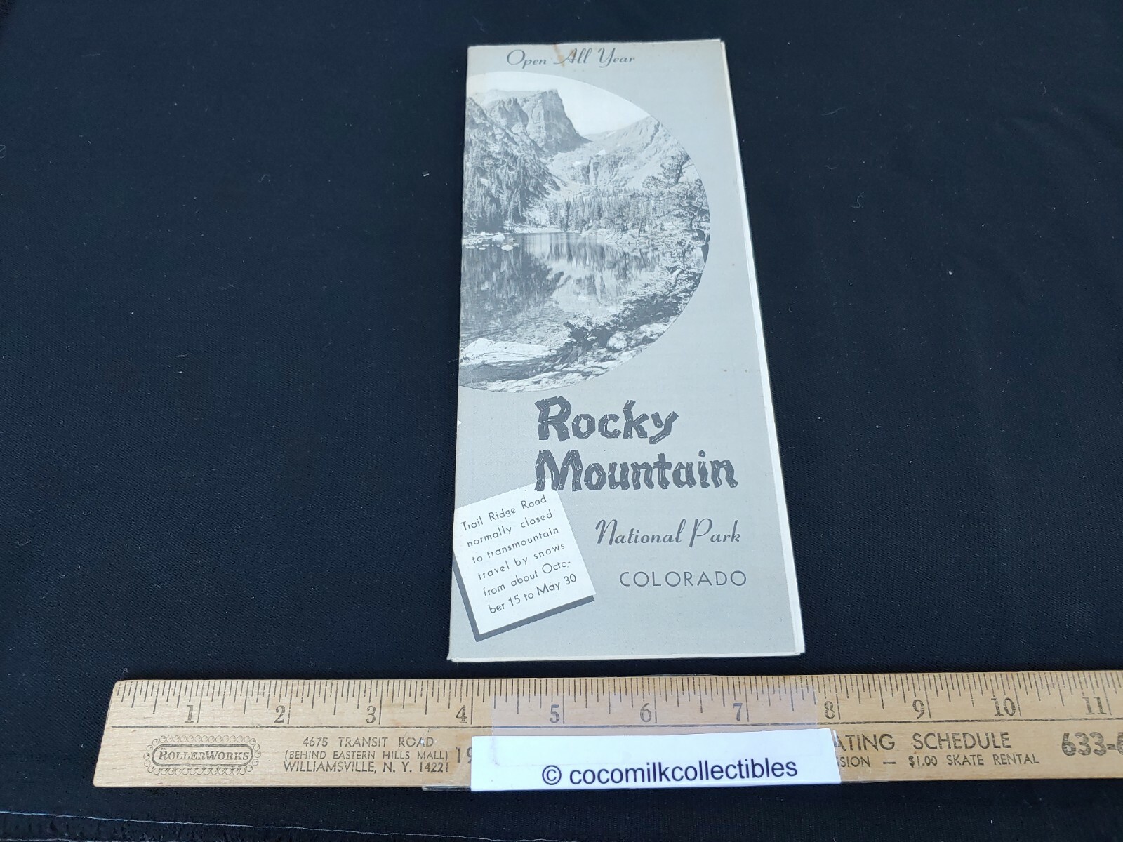 Vintage 1956 Rocky Mountain National Park Colorado Travel Brochure Car Permit