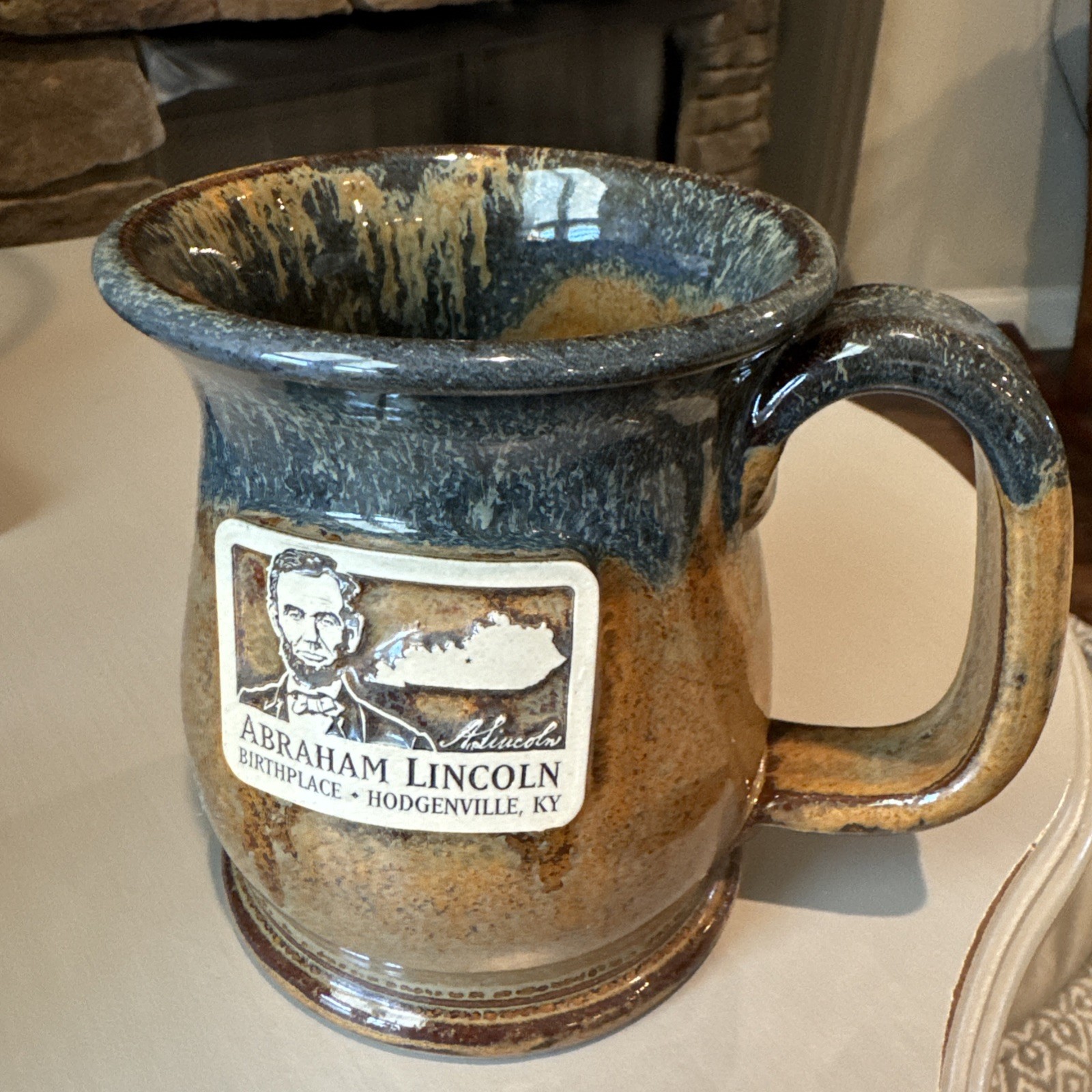 Vintage Abraham Lincoln Birthplace National Park Stoneware Coffee Mug Kentucky