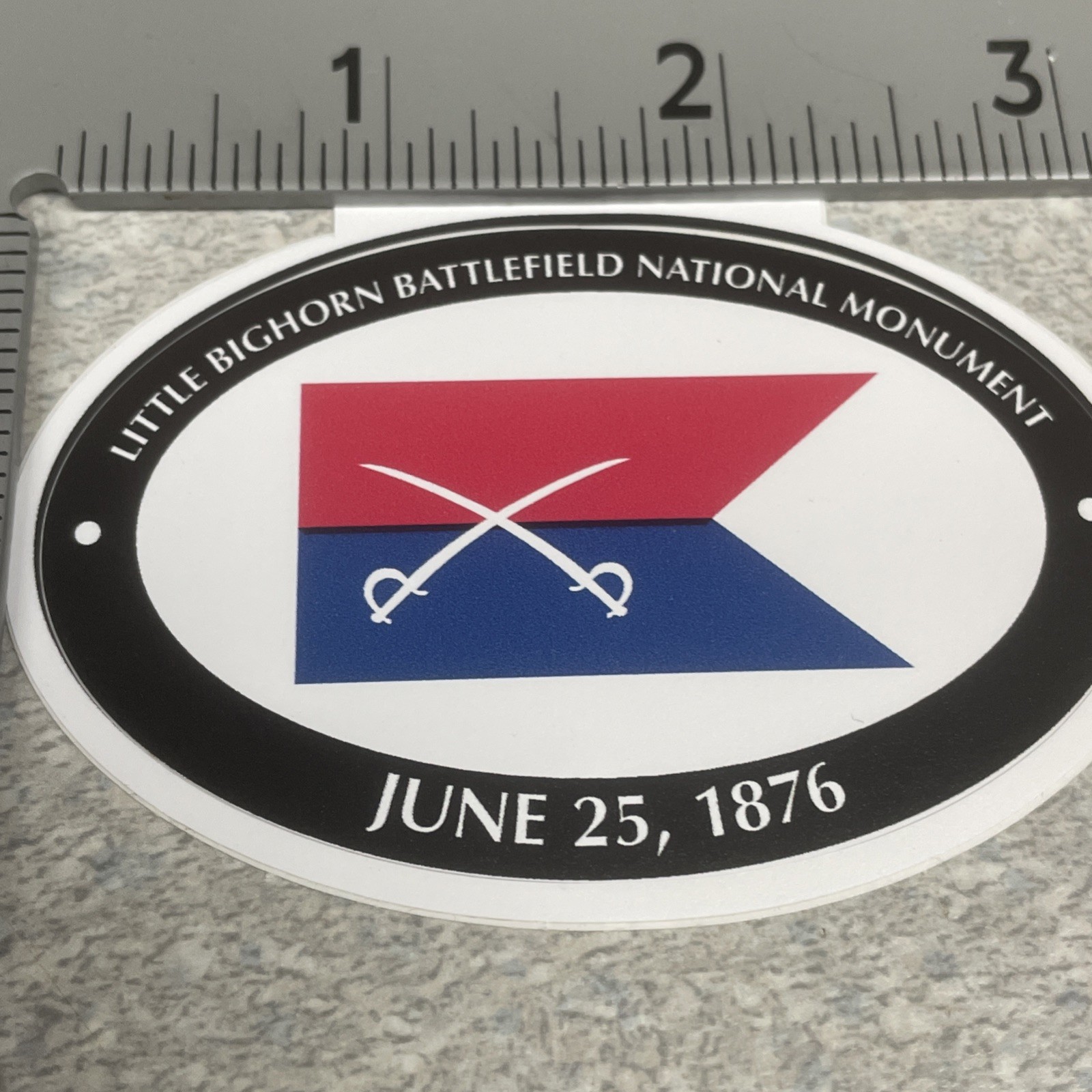 Decal – Little Bighorn Battlefield National Monument- Outdoor – Oval – 3”