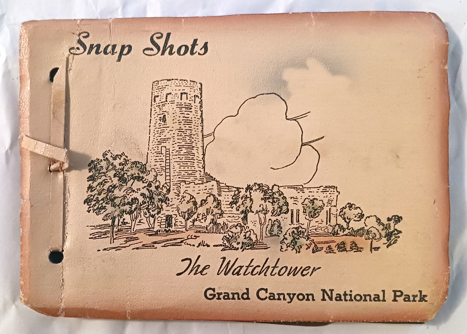 1956 Childs Photo Album Vintage Watchtower Grand Canyon Park Snap Shots