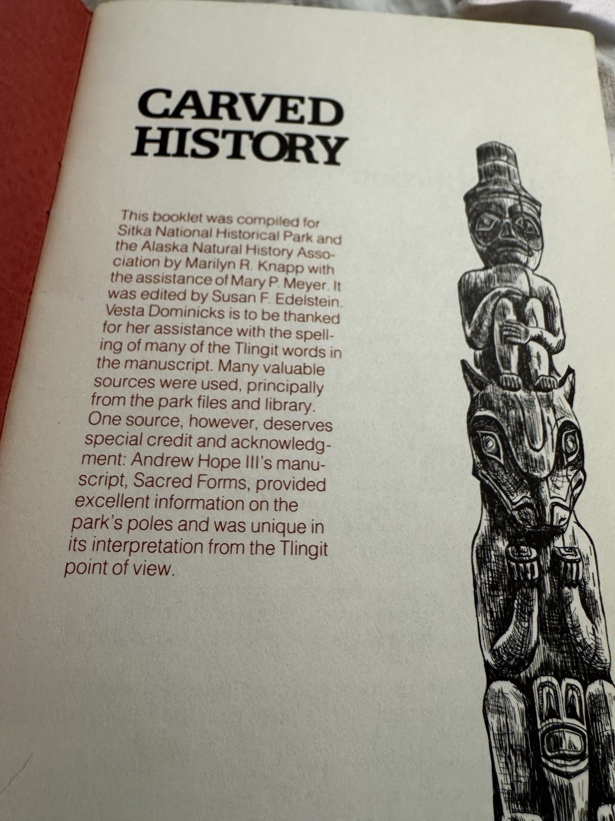 1980 “Carved History” Totem Poles House Posts Sitka National Historical Park AK