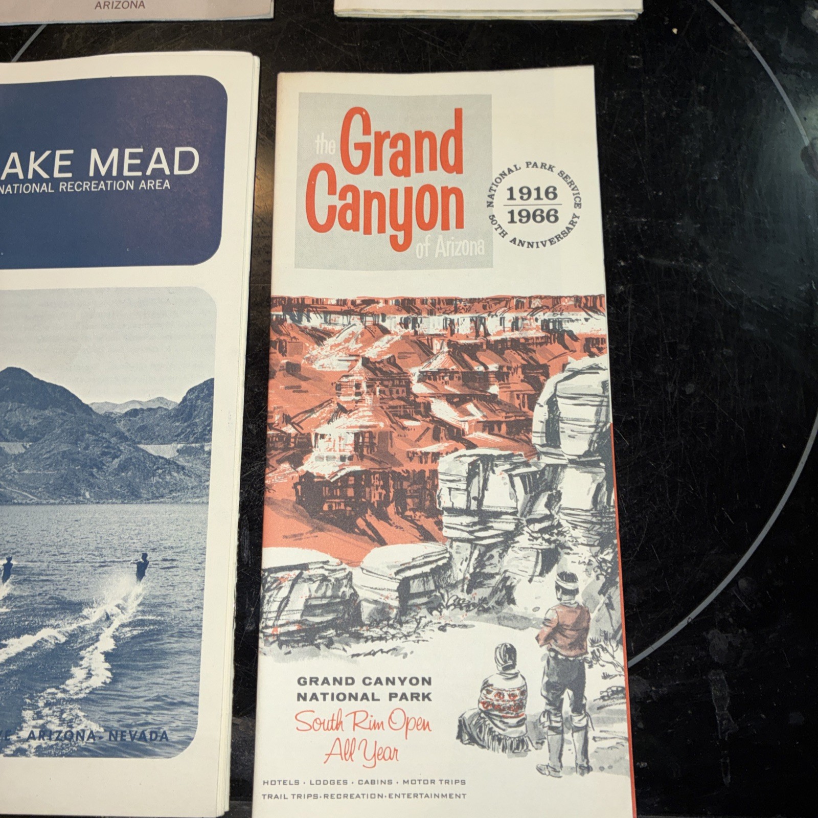 1966 Lot Of 6 National Park Brochure Grand Canyon Sequoia Mead Others