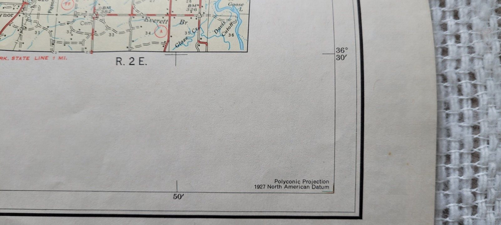 1968 MAP Mark Twain National Forest Service U.S. Dept Of Agriculture Missouri