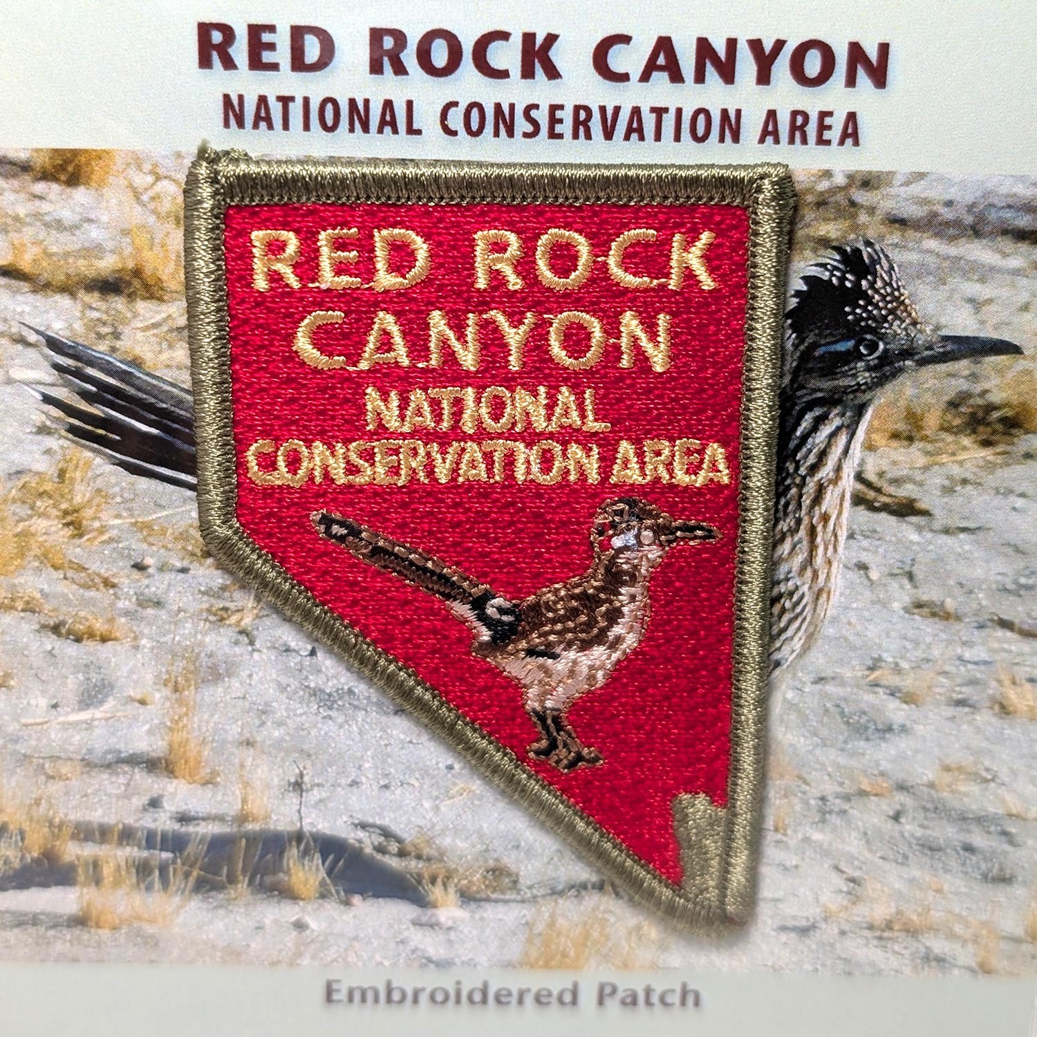 Red Rock Canyon Las Vegas Nevada State Road Runner Embroidered Patch Souvenir