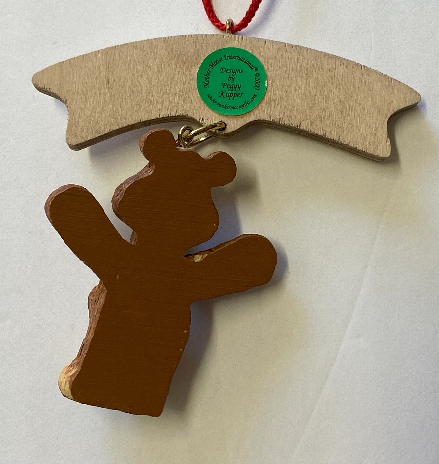 Glacier National Park Ornament Bear Montana Ceramic Hanging Figurine VTG 2000