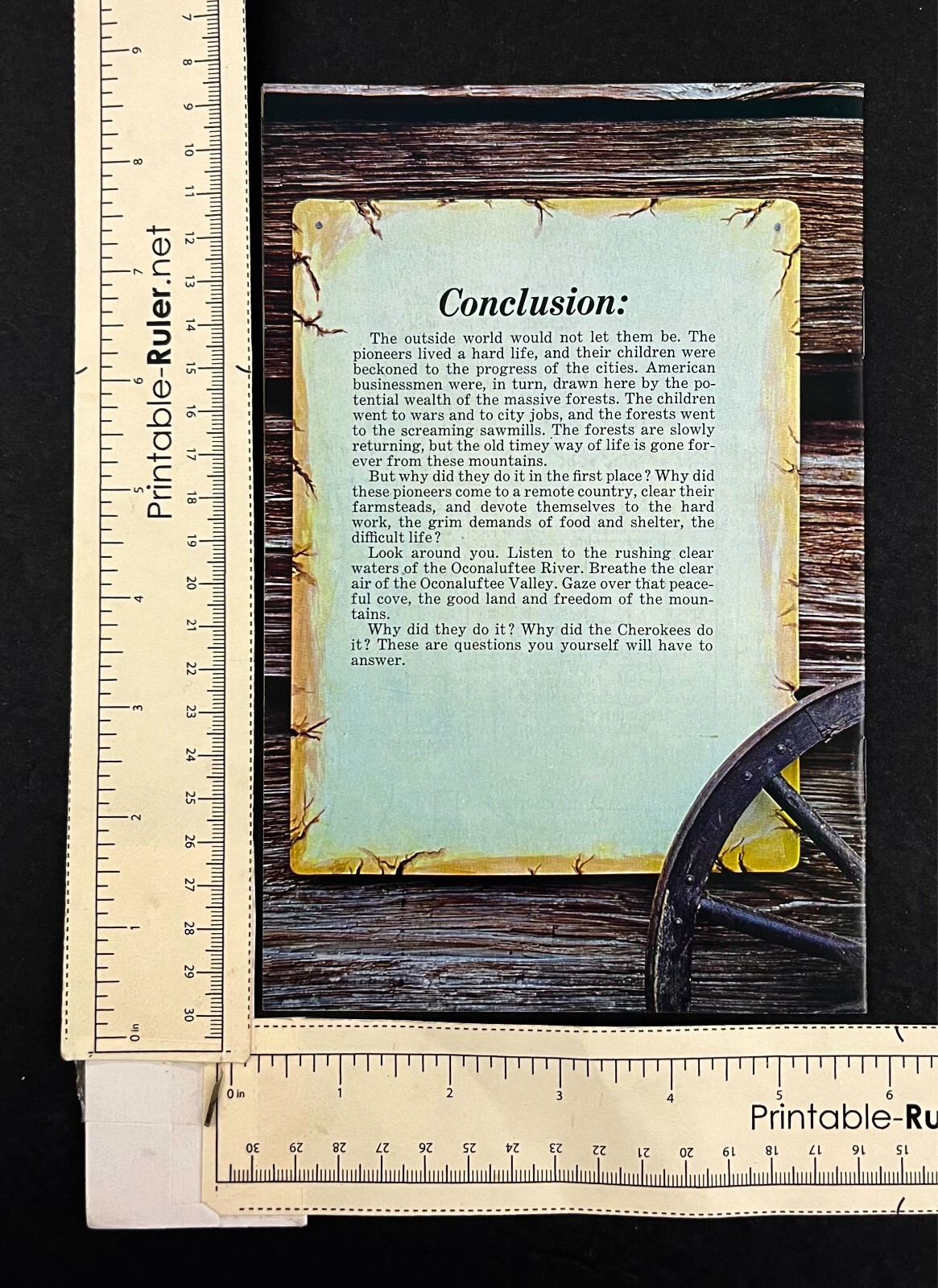 1976 Smoky Mountains Natl Park TN NC Pioneer Farmstead Vintage Travel Booklet