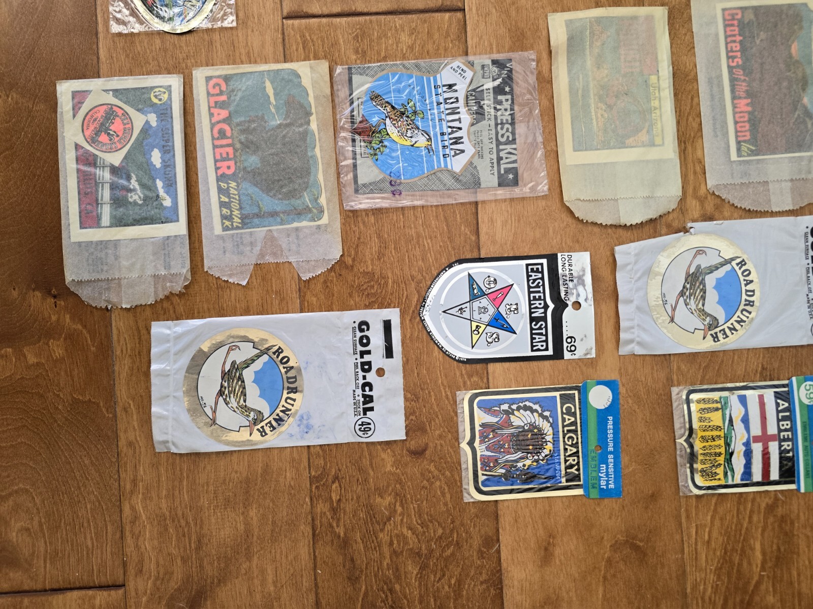 Vintage ( 24 ) National Park Travel Decals Wyoming, Montana, Yellowstone & More