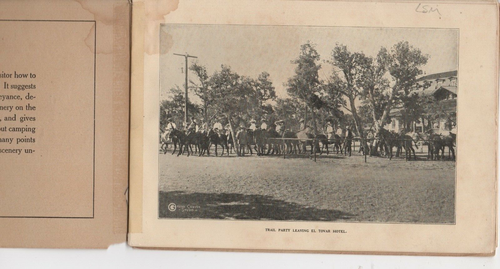 1911 Fred Harvey Grand Canyon El Tovar Hotel Booklet ” Trails, Drives,Horses “