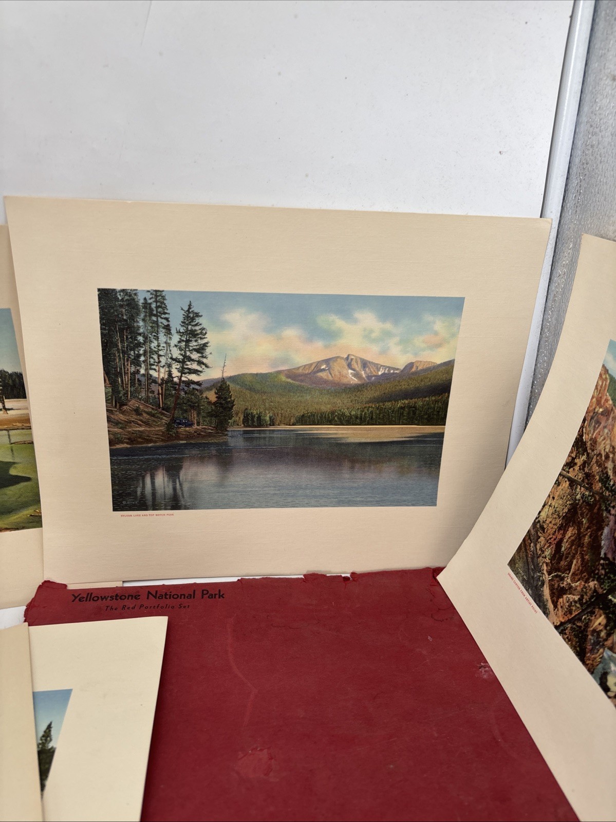 The Yellowstone National Park: The Red Portfolio Set with 12 Color Haynes Prints