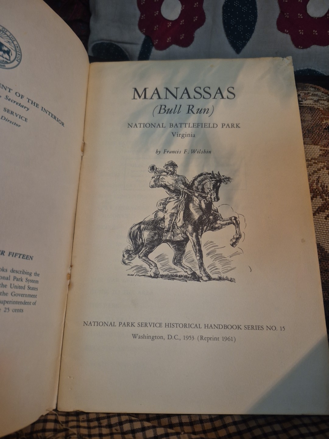 1961 Manassas (Bull Run) Battlefield Park National Park Historic Handbook No. 15