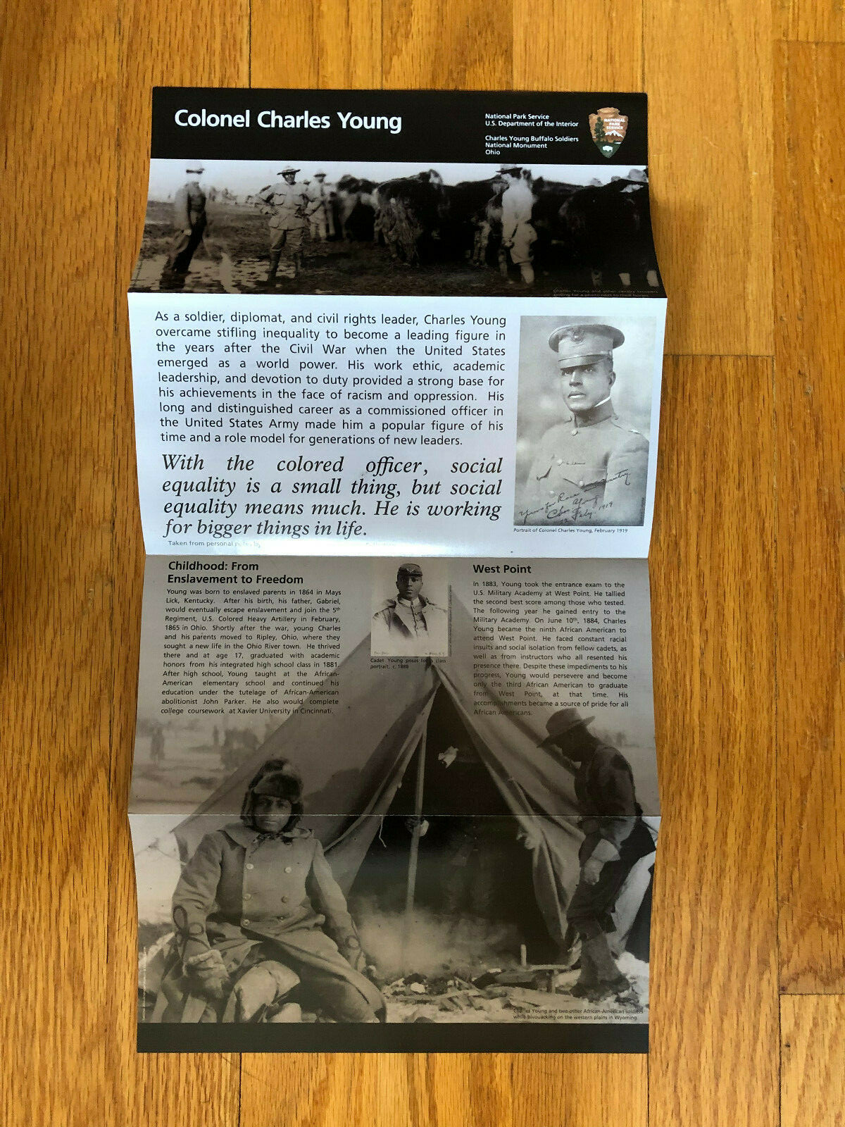 Charles Young Buffalo Soldiers National Monument National Park Service Brochure