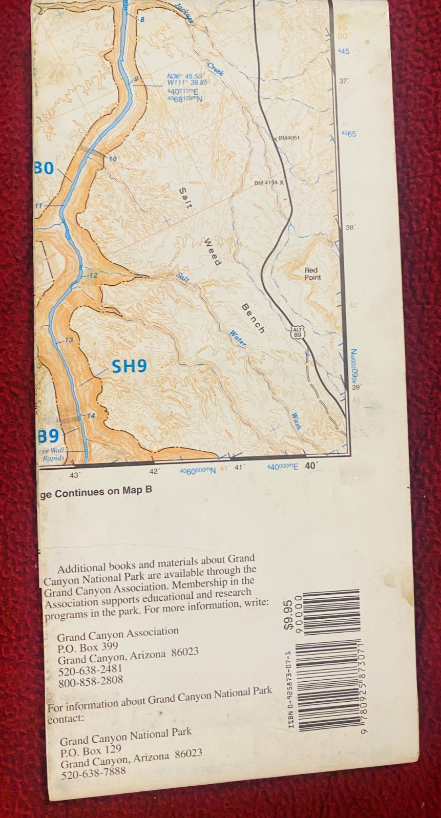 Grand Canyon National Park Maps Lot National Geographic TopoMap NPS Guide