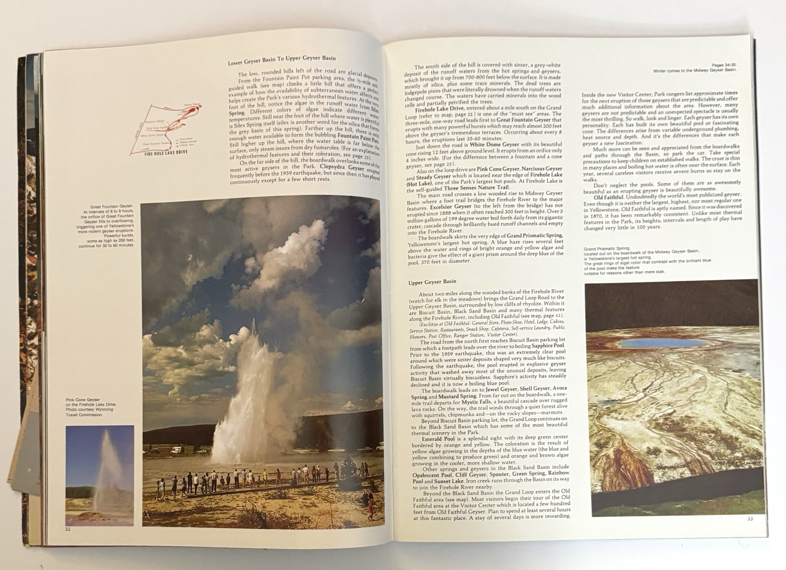 Vtg 1976 National Parkways Yellowstone National Park Photographic Large Guide