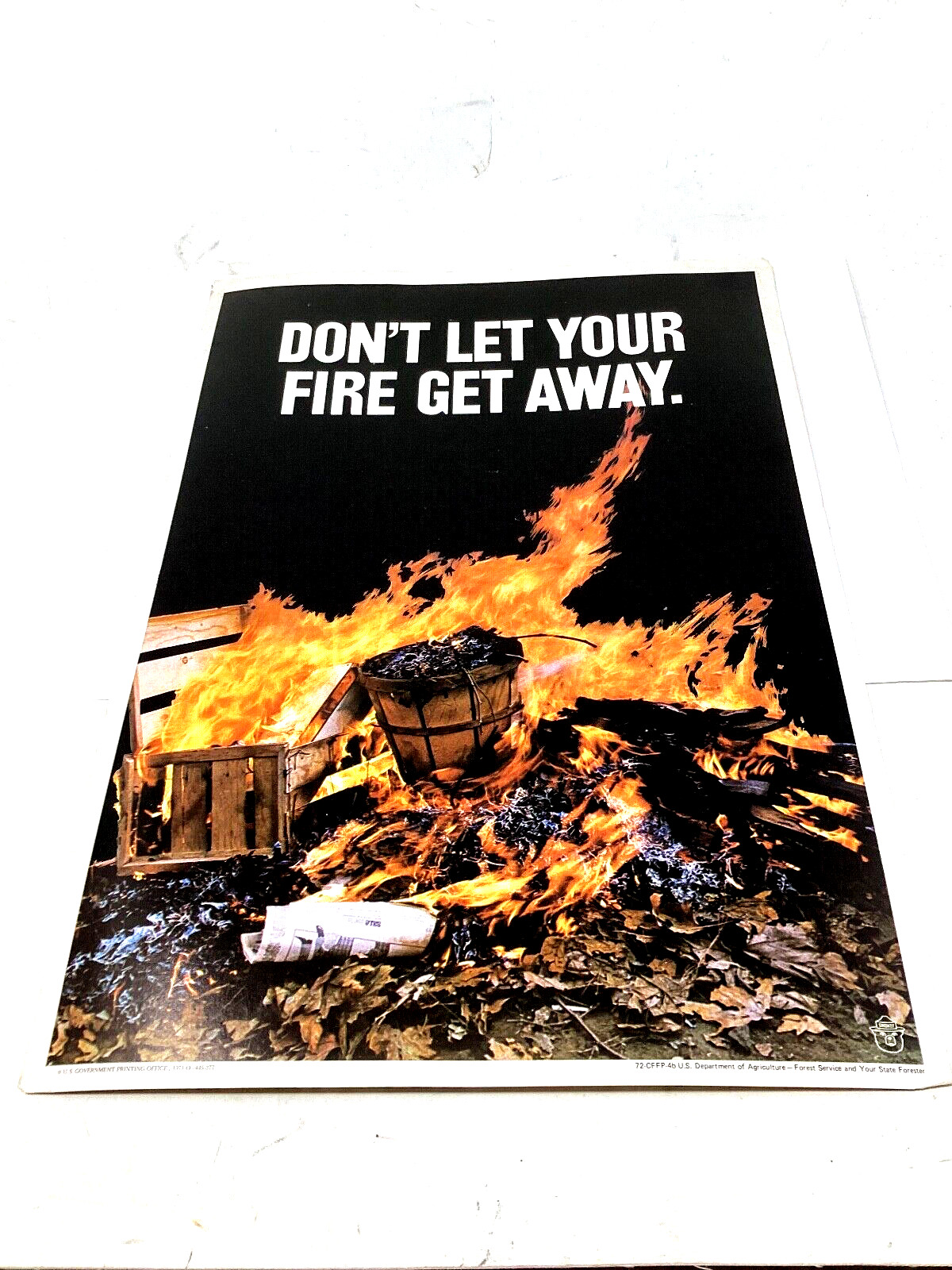 Vintage 1971 Don’t Let Fire Get Away From You Poster Environmental Fire Prevent