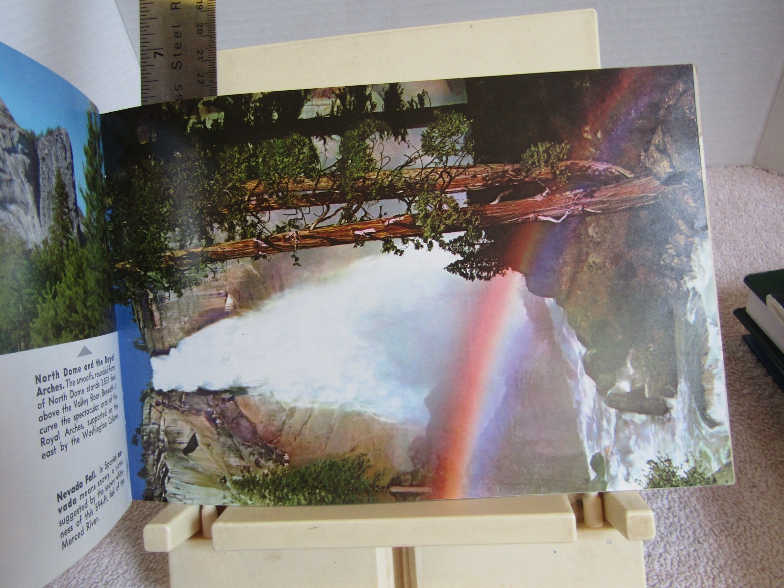 1955 Yosemite Souvenir Book color photos map 6×9″ VG California national park