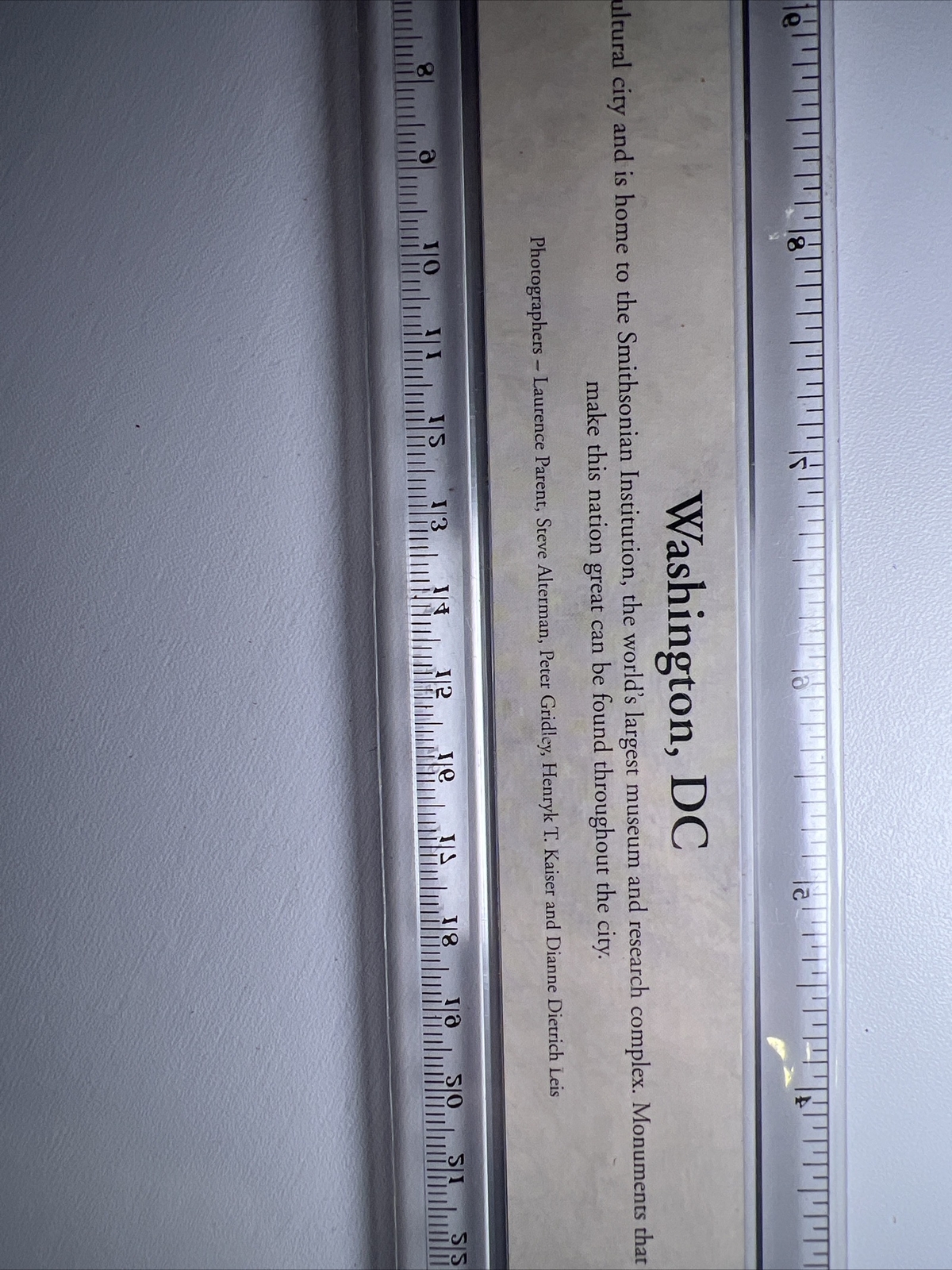 Washington DC Ruler Unopened