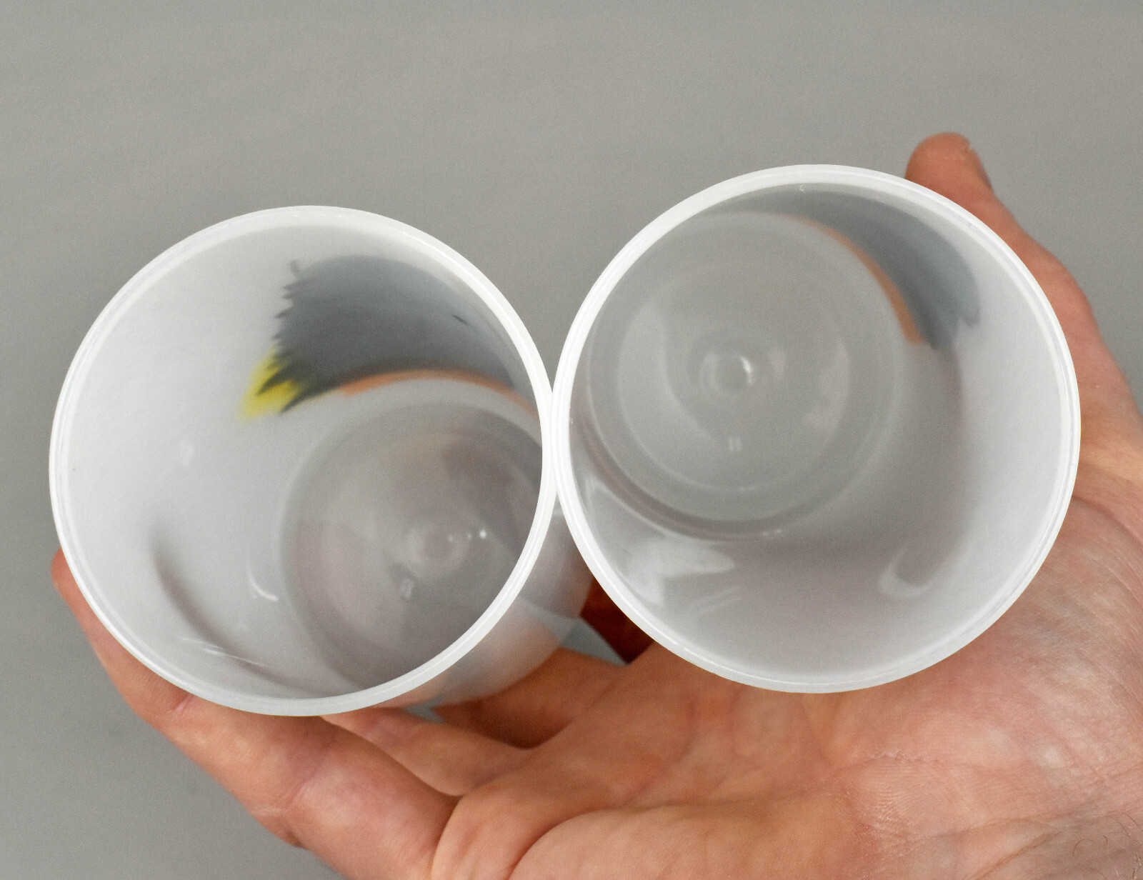 Pair of VTG Beacon Plastics Tumbler Cups with Hand Painted Great Smoky Mountains