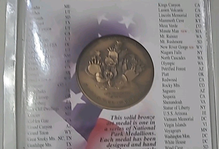 Death Valley National Park And Monument Medals Solid Bronze Coin Token Vtg. 2004