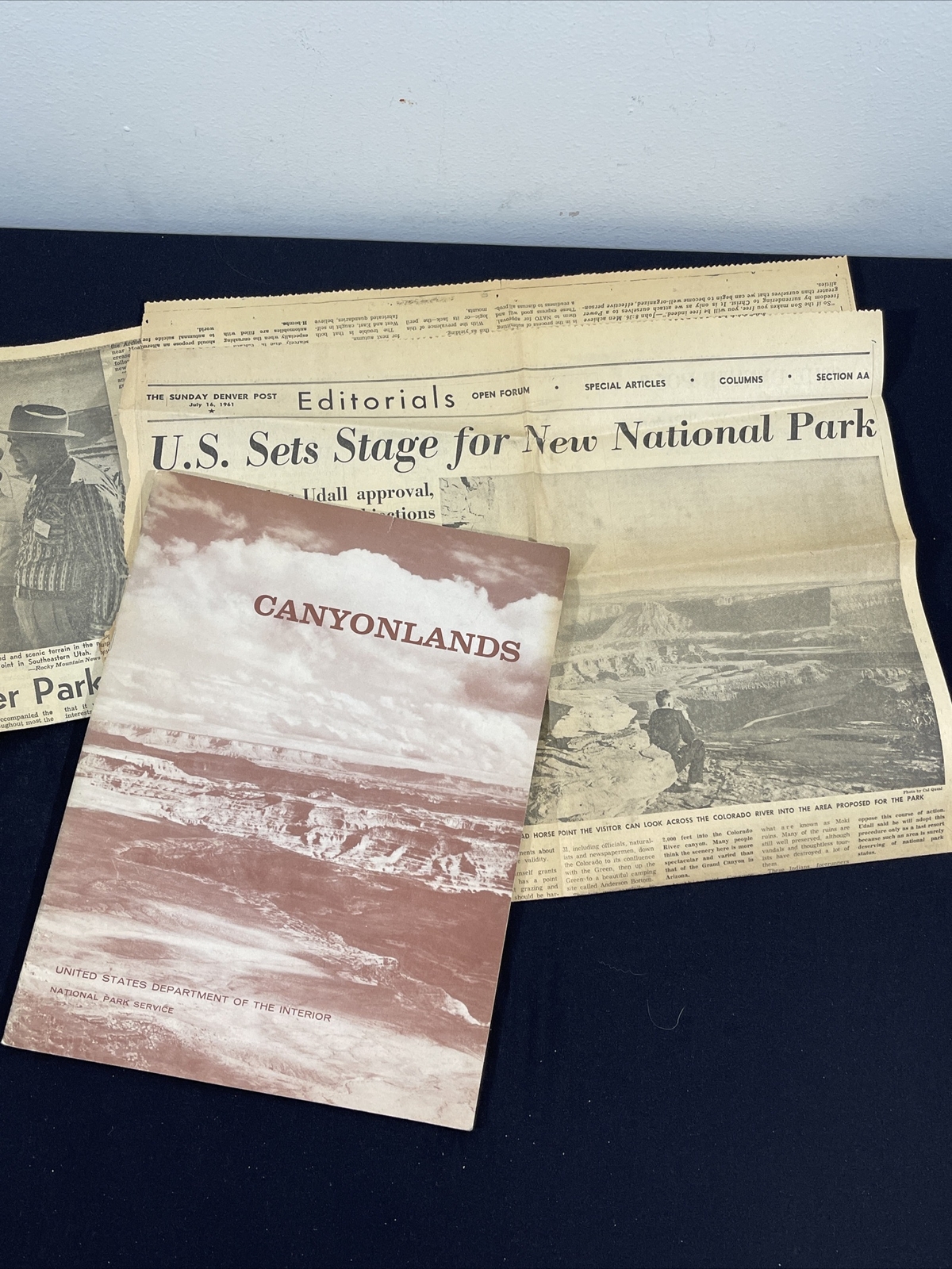 Canyonlands National Park Proposal 1962 Map Info Park Plan Impact Vintage + News