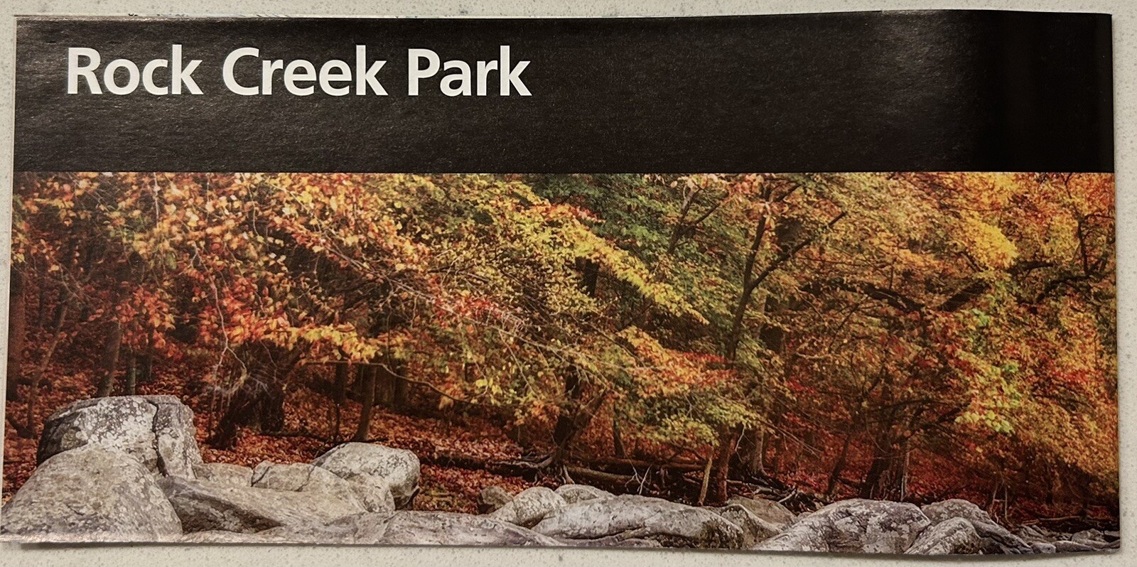 Rock Creek Park, National Park Service Brochure, Washington DC